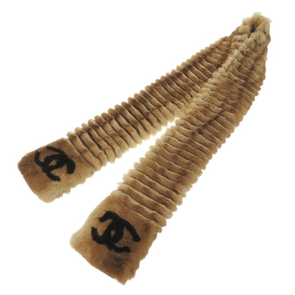 CHANEL Scarf Orirag Brown