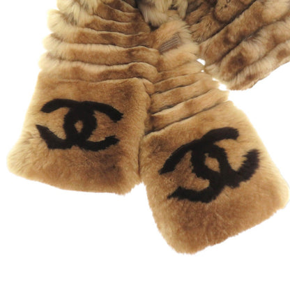 CHANEL Scarf Orirag Brown