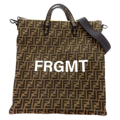 FENDI Tote Bag IVA614-AOW1-239-0059 canvas Brown Fragment collaboration