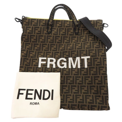 FENDI Tote Bag IVA614-AOW1-239-0059 canvas Brown Fragment collaboration