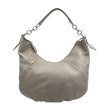 FENDI Shoulder Bag 8BR618 leather Silver Celeria Women