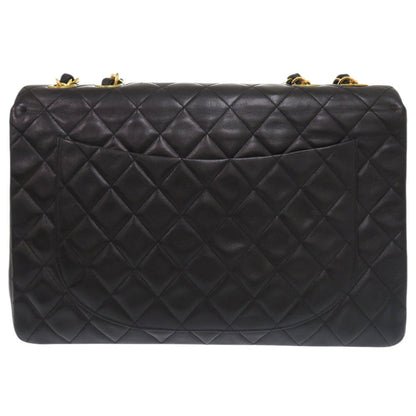 CHANEL Shoulder Bag lambskin black Deca Matelasse 34 COCO Mark Women