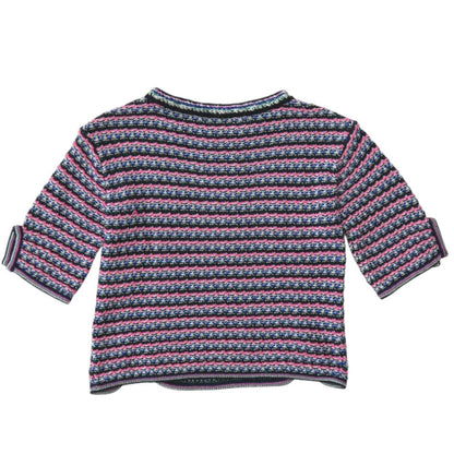 CHANEL knit P56636K07412 cotton pink Short sleeve knit COCO Mark Women 34