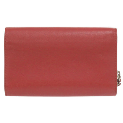 BALENCIAGA Long Wallet Purse 371661 Calfskin Red Women