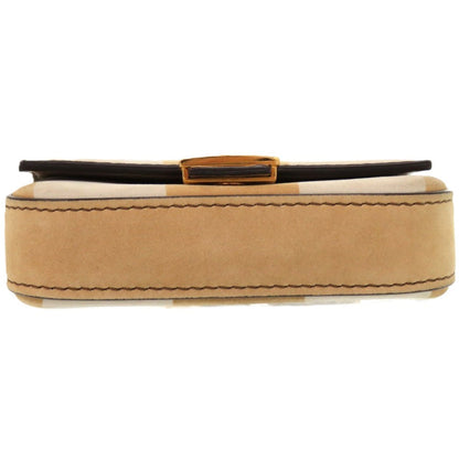 FENDI Shoulder Bag 7AR844 Suede beige Nano Bucket