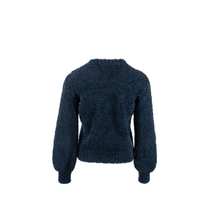 Chanel Size 34 Teddy Sweater Wool/Acrylic/Polyamide/Cashmere Navy Blue