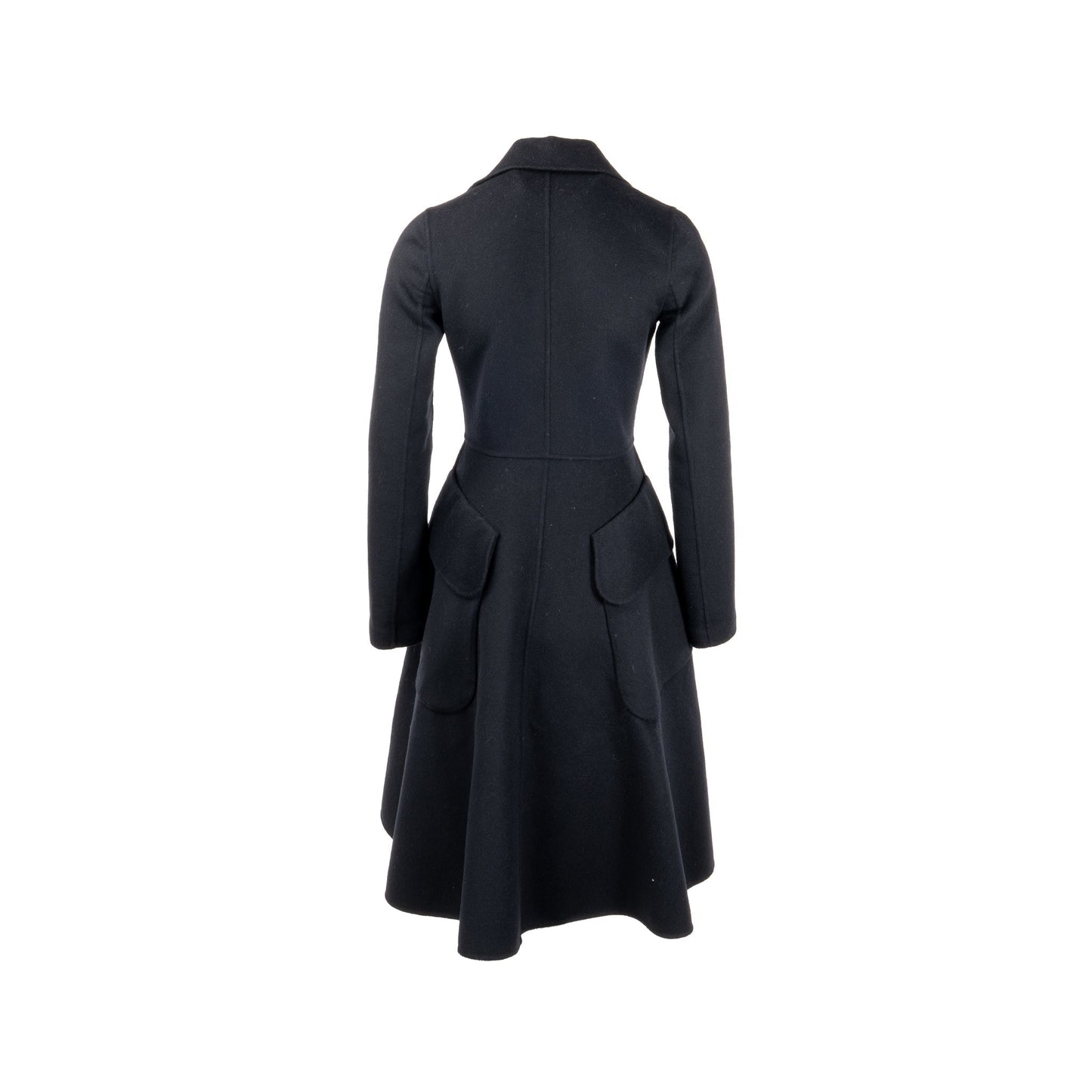 Dior Size 34 Long Coat Wool Black