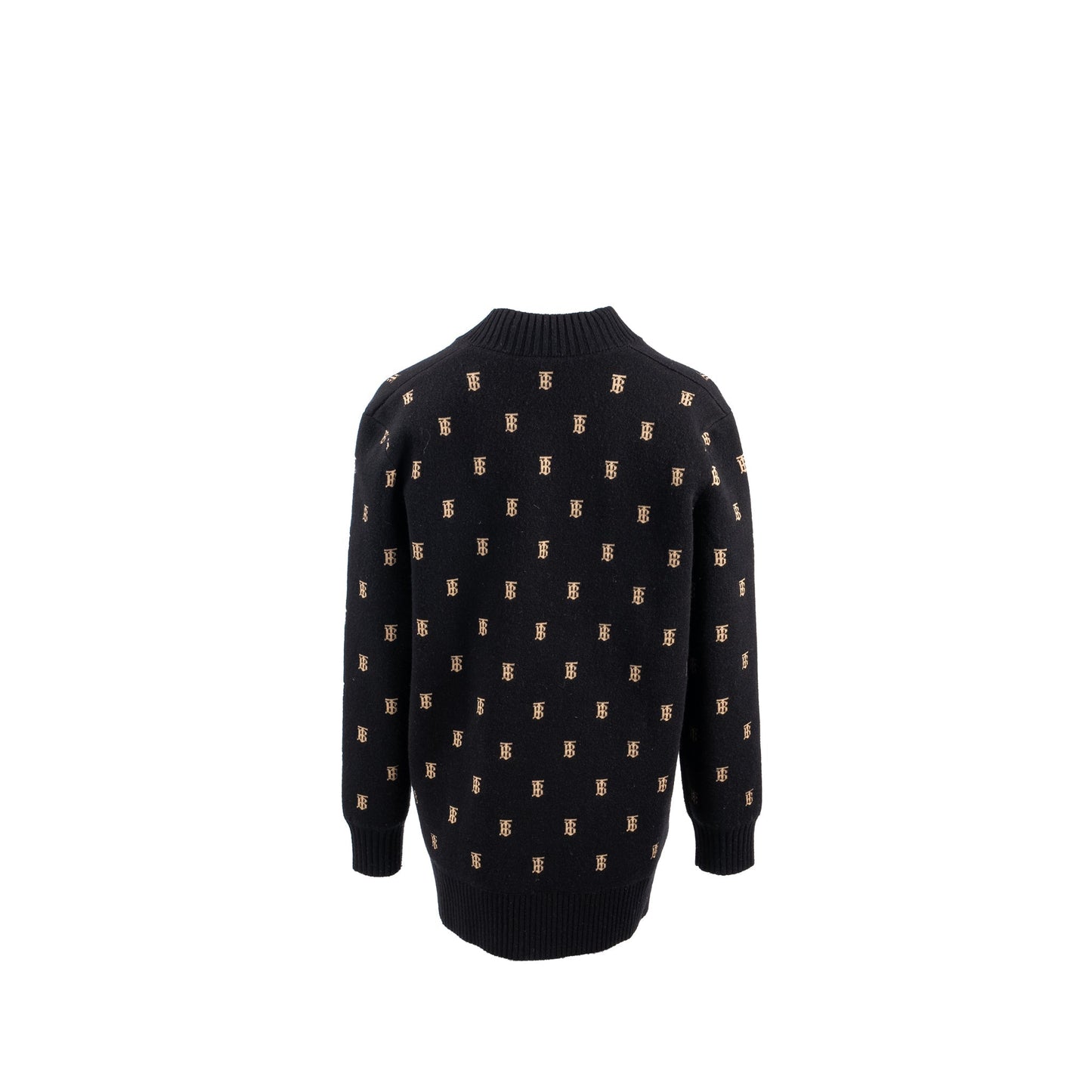 Burberry Size S Palena -Monogram Cardigan Wool Black/ Beige