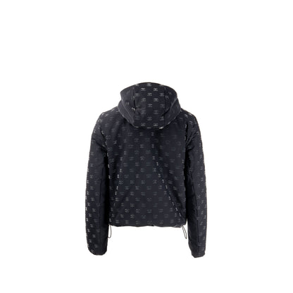 Chanel Size 36 CC Logo Blouson Jacket Polyamide/Elastane Black