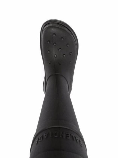 Luxury Balenciaga Trending 2025 Crocs Rain Boots Black