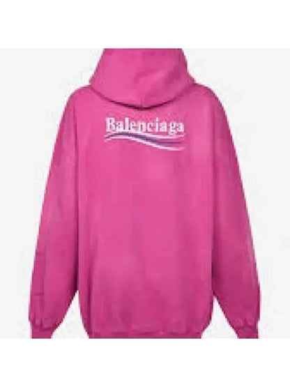 Luxury Balenciaga Trending 2025 Political Campaign Oversized Fit Hoodie Pink