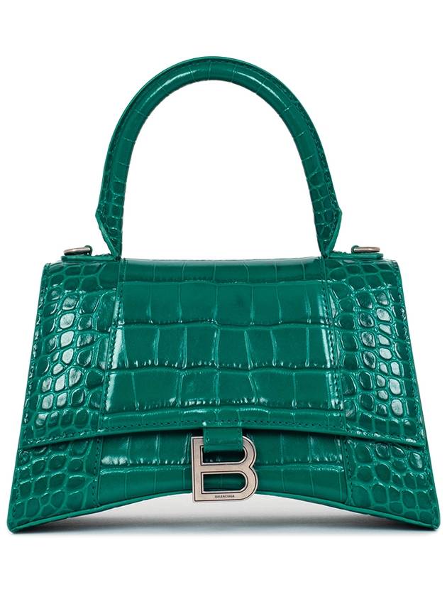 Luxury Balenciaga Trending 2025 Hourglass Crocodile Small Tote Bag Green
