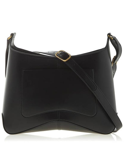 Luxury Balenciaga Trending 2025 Double B Logo Medium Hobo Shoulder Bag Black
