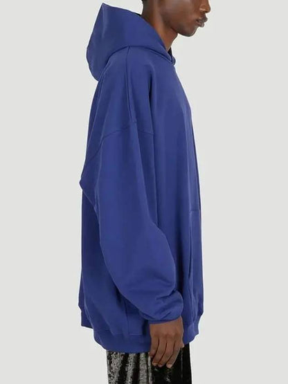 Luxury Balenciaga Trending 2025 Logo Print Oversized Hoodie Blue