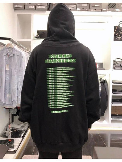 Luxury Balenciaga Trending 2025 Speed Hunter Print Hoodie Black