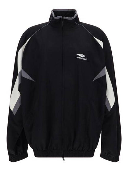 Luxury Balenciaga Trending 2025 3B Sports Icon Medium Fit Track Jacket Black