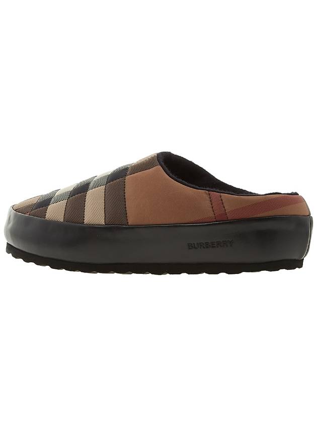 Luxury Burberry House Check Flat Slippers Brown