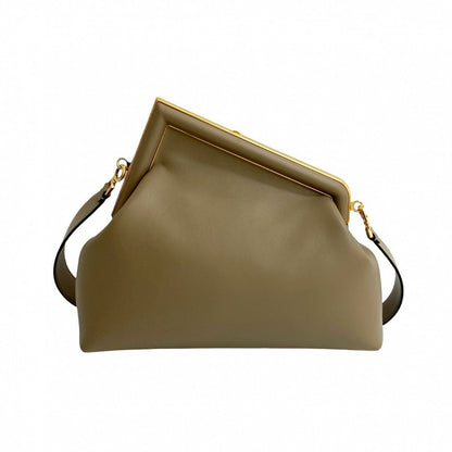 FENDI Shoulder Bag leather beige First Medium Bag