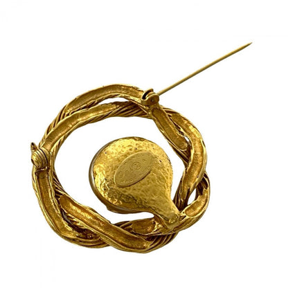 CHANEL Brooch Gold Plated gold