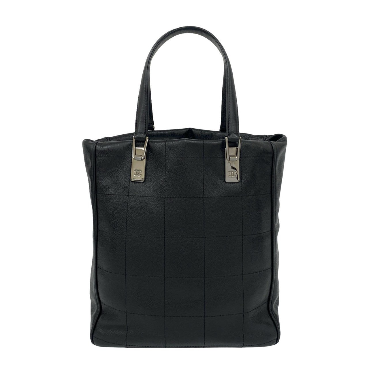 CHANEL Tote Bag Matt caviar skin black Chocolate bar