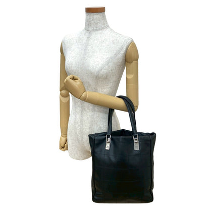 CHANEL Tote Bag Matt caviar skin black Chocolate bar