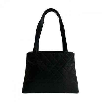 CHANEL Tote Bag Matt caviar skin black Matrasse