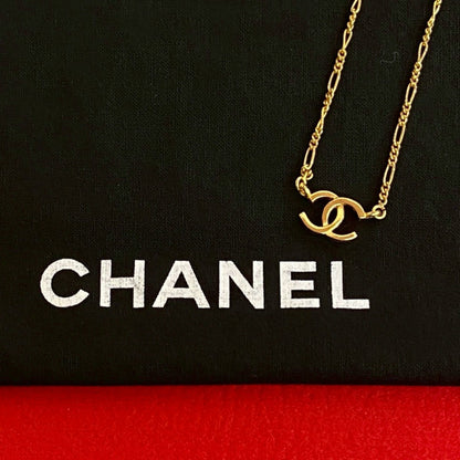 CHANEL Necklace Gold Plated gold