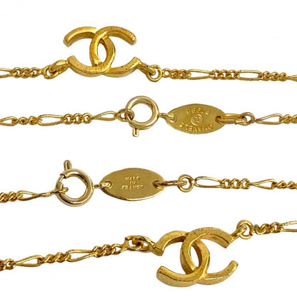 CHANEL Necklace Gold Plated gold