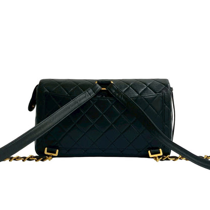 CHANEL Backpack lambskin black Matrasse