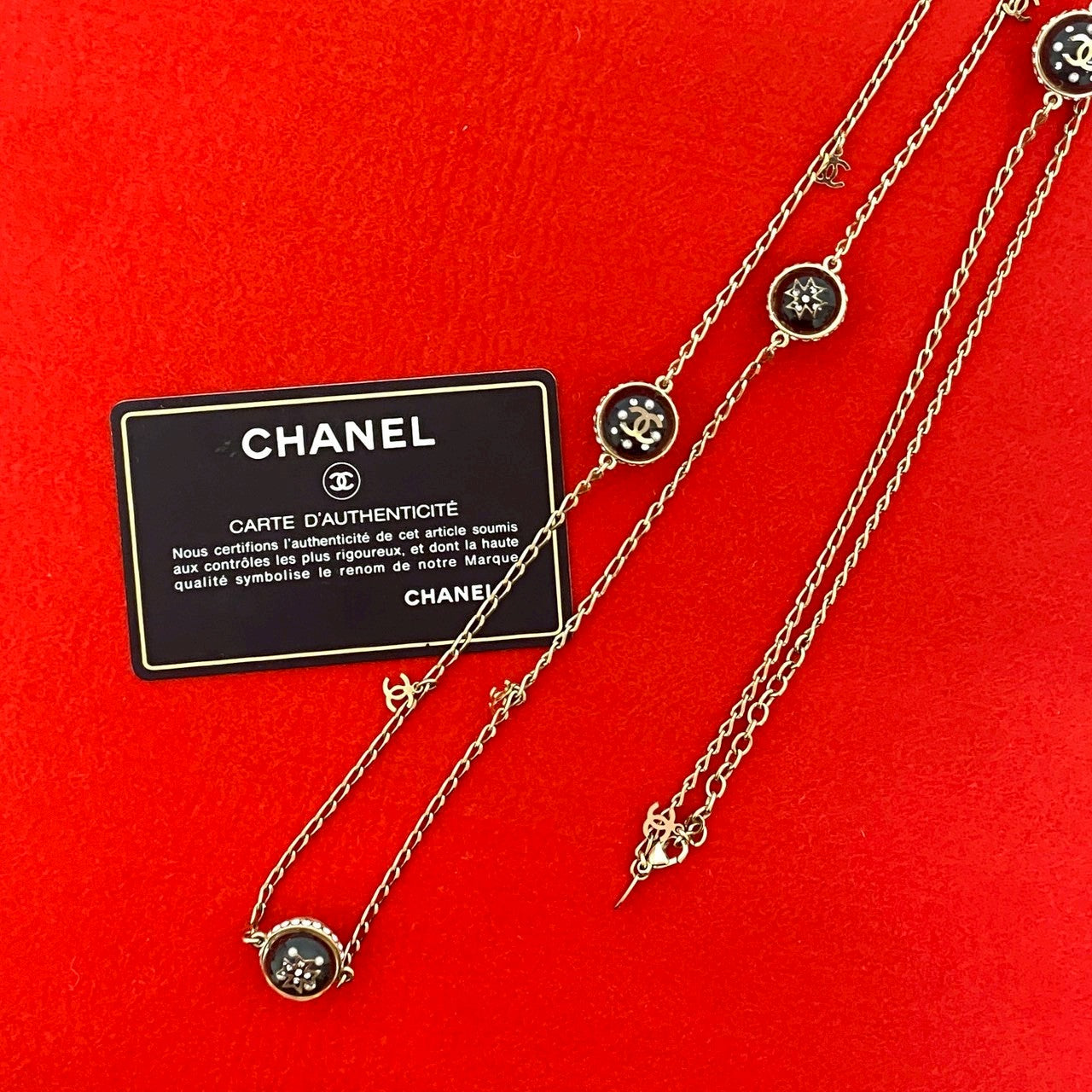 CHANEL Necklace Gold Plated gold