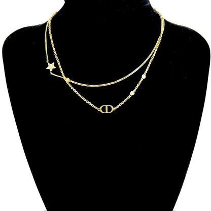 Dior Necklace Gold Plated gold