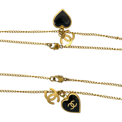 CHANEL Necklace Gold Plated gold