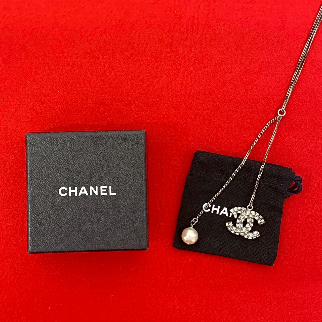 CHANEL Necklace metal Silver