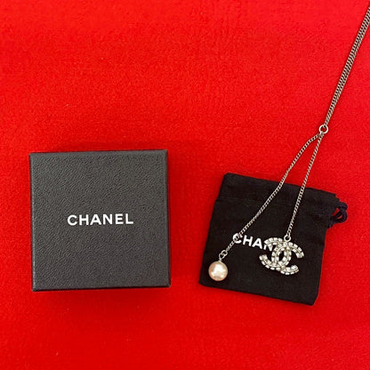 CHANEL Necklace metal Silver