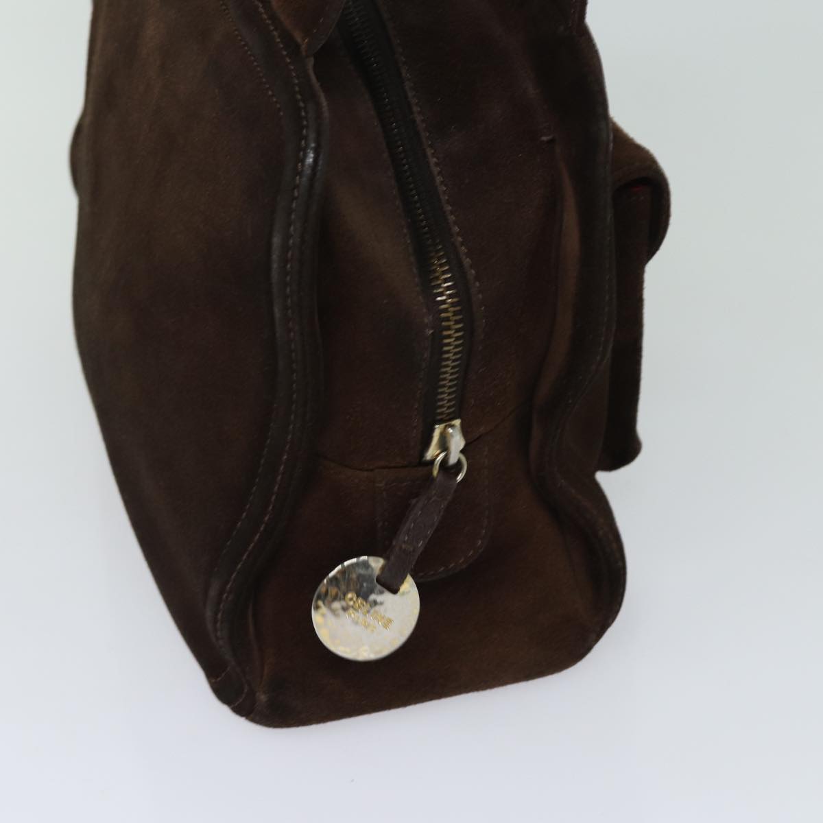 Luxury CELINE Hand Bag Suede Brown  80059