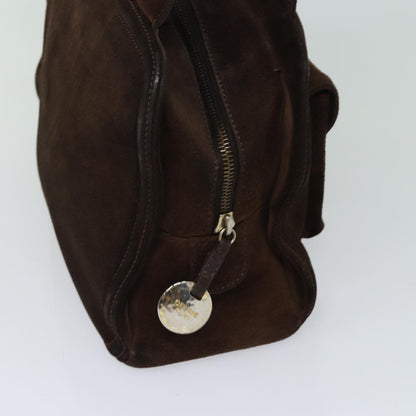 Luxury CELINE Hand Bag Suede Brown  80059