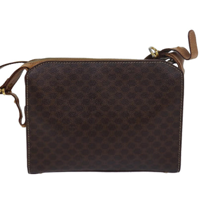 Luxury CELINE Macadam Canvas Shoulder Bag Brown  80063