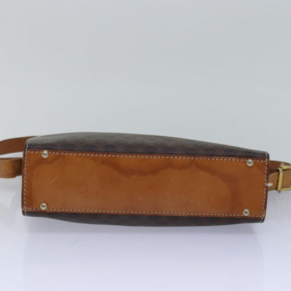 Luxury CELINE Macadam Canvas Shoulder Bag Brown  80063