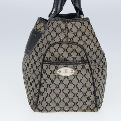 Luxury CELINE Macadam Canvas Hand Bag Black Beige  80080