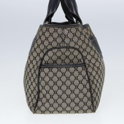 Luxury CELINE Macadam Canvas Hand Bag Black Beige  80080