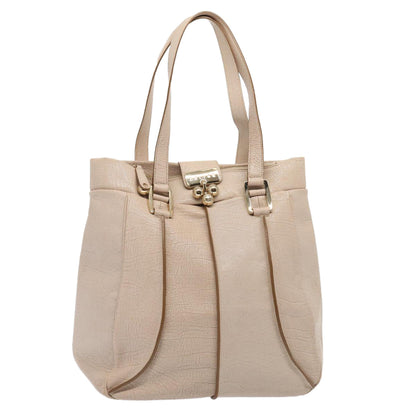 Luxury CELINE Shoulder Bag Leather Beige  80083