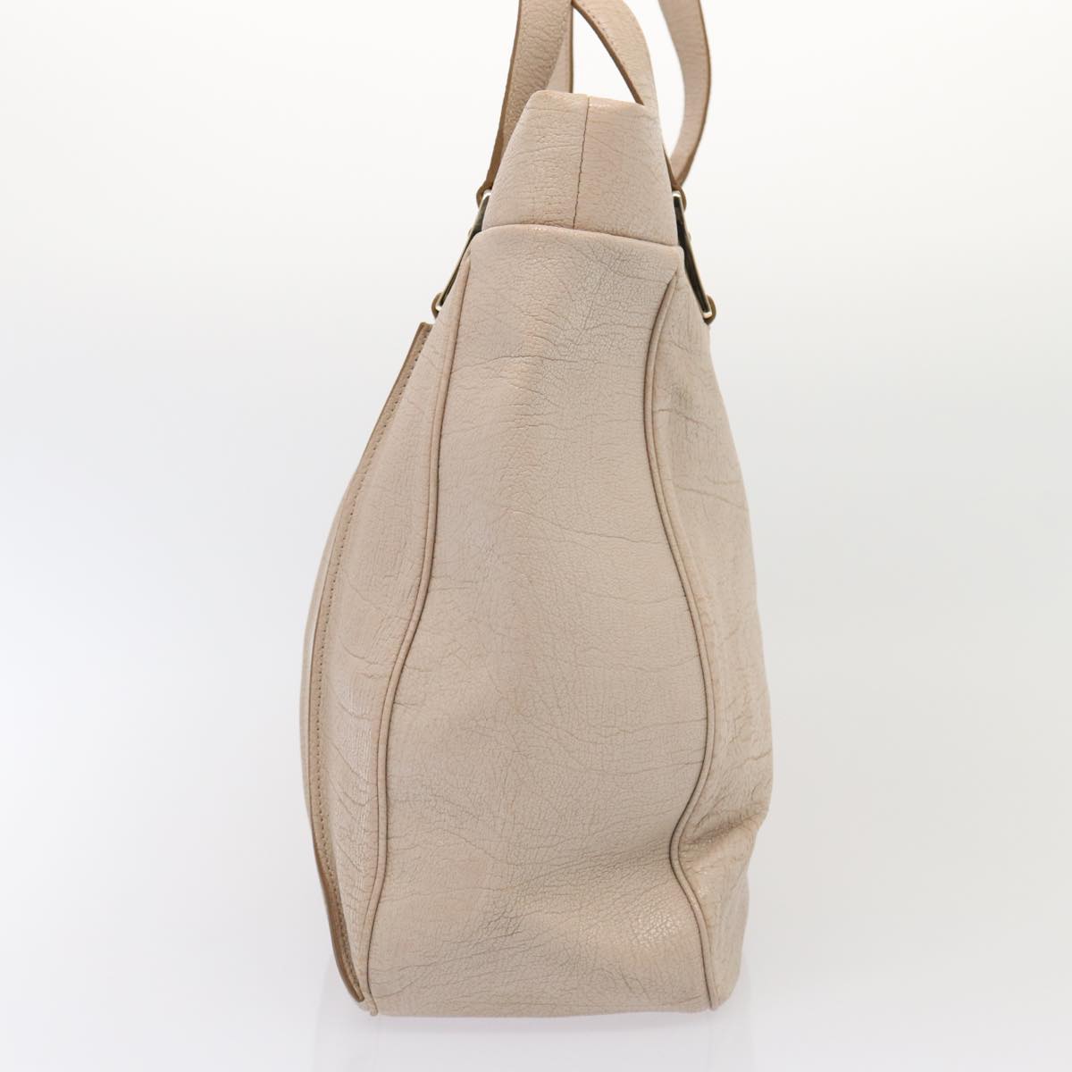 Luxury CELINE Shoulder Bag Leather Beige  80083