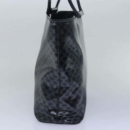 Luxury CELINE Macadam Canvas Hand Bag Enamel Black  80085