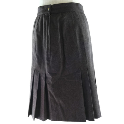 CHANEL skirt P03640V03532 wool Brown Flare Women 36