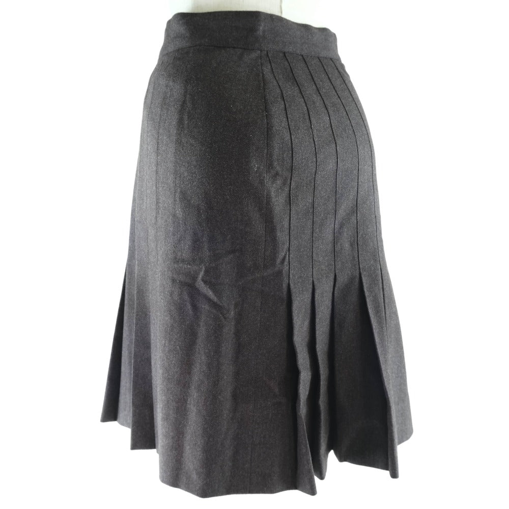 CHANEL skirt P03640V03532 wool Brown Flare Women 36