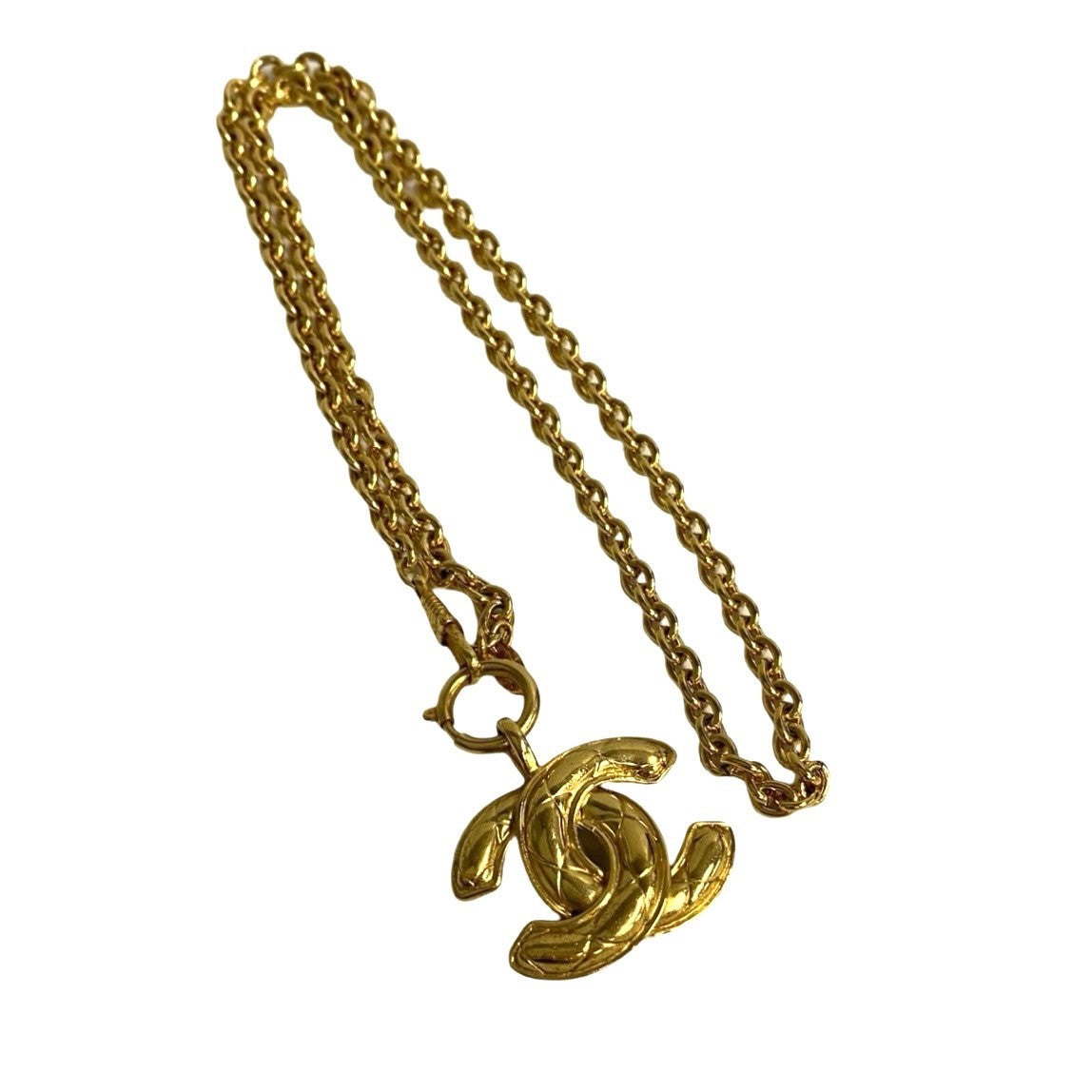 CHANEL Necklace Gold Plated gold COCO Mark motif Women