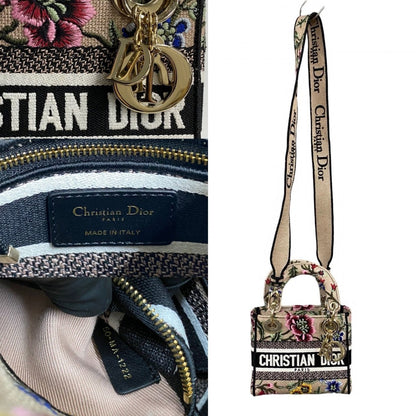 Dior Shoulder Bag canvas beige Lady Dee-Lite Mini