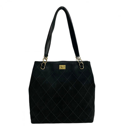 CHANEL Tote Bag Nubuck, Leather black COCO Mark Women