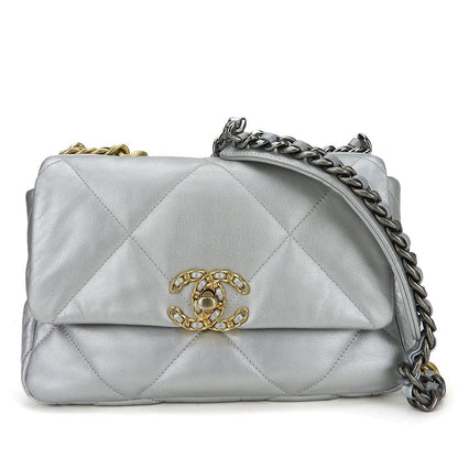 CHANEL Shoulder Bag AS1160 leather gray COCO Mark chanel 19