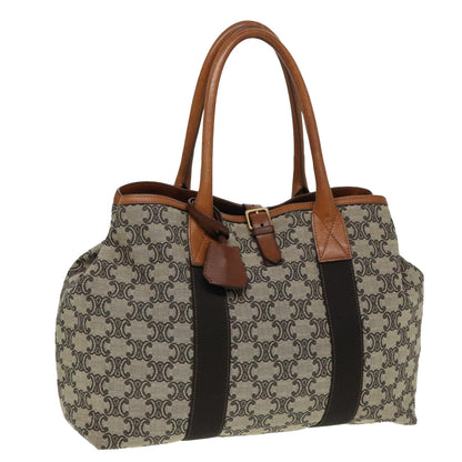 Luxury CELINE Macadam Canvas Tote Bag Beige  80261